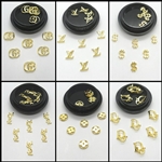 Gold LV Metal Nail Charms mix (6 designs)  #63