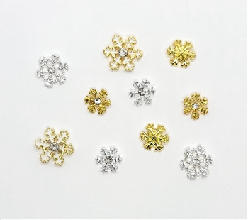 Gold/Silver Snowflakes Metal Charms # 70