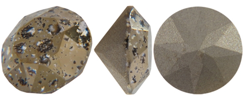 108829GLDPAT - Swarovski Crystal 6.2mm Chaton Crystals - Crystal Gold Patina Foiled - 1 Chaton