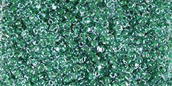 Miyuki 10/0 Triangle Beads 10 Grams 10TR1117 ICL Clear/Hunter Green