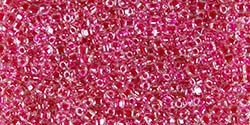 Miyuki 10/0 Triangle Beads 10 Grams 10TR1140 ICL Clear/Raspberry