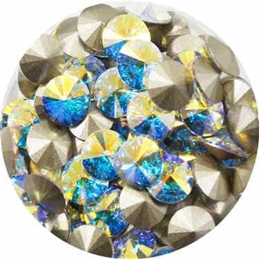 112239CRYSAB - Swarovski Crystal 8mm Chaton Crystals - Crystal AB - 1 Chaton