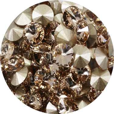112239LTSLK - Swarovski Crystal 8mm Chaton Crystals - Light Silk - 1 Chaton