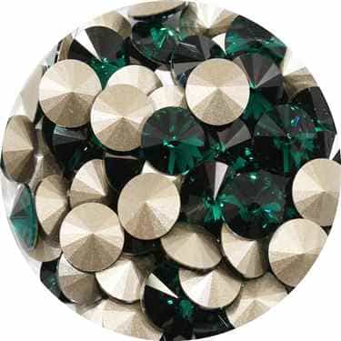 112239EM - Swarovski Crystal 8mm Chaton Crystals - Emerald - 1 Chaton