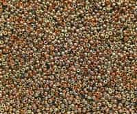 11/0 11CZ401-98542 Jet California Gold Rush Czech Seed Beads - 10 Grams