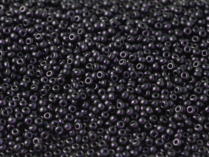 11/0 11CZ94101 Polychrome Black Raspberry Czech Coating on Miyuki Rocailles 10 Grams