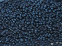 11/0 11CZ94109 Polychrome Dark Capri Blue Czech Coating on Miyuki Rocailles 10 Grams