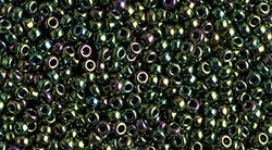 11RR465 - Miyuki 11/0 Rocailles - Metallic Dark Green - 10 Grams