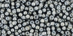 11/0 Toho 11TO371 Round Inside Color Black Diamond/White Lined - 10 Grams