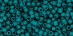 11/0 Toho 11TO7BDF Round Transparent Frosted Teal - 10 Grams