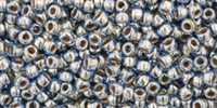 11/0 Toho 11TO992 Round Gold-Lined Light Montana Blue - 10 Grams