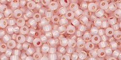 11/0 Toho 11TOPF2126 Round Permanent Finish - Silver Lined Milky Peachy Pink - 10 Grams