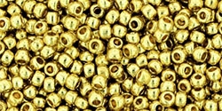 11/0 Toho 11TOPF559 Round Permanent Finish - Galvanized Yellow Gold - 10 Grams