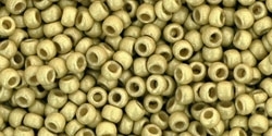[ 3-1-B-2 ] 11/0 Toho 11TOPF559F Round Permanent Finish - Frosted Galvanized Yellow Gold - 10 Grams