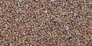 15/0 15CZ55019 Crystal Brown Rainbow Czech Coating on Miyuki Rocailles 5 Grams