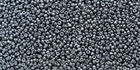 15/0 15CZ55029 Black Hematite Czech Coating on Miyuki Rocailles 5 Grams