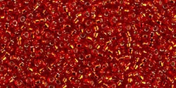 10g Miyuki Rocaille Seed Beads 15RR0010 TSL Christmas Red