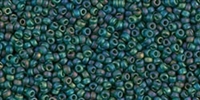 10g Miyuki Rocaille Seed Beads 15RR0156FR Matte Emerald AB