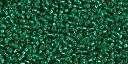 10g Miyuki Rocaille Seed Beads 15RR0017 TSL Emerald Green