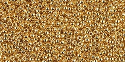 [ LS ] 1 Gram Miyuki Rocaille Seed Beads 15RR191 M 24 Karat Gold Plated