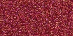 10g Miyuki Rocaille Seed Beads 15RR2249 ICL AB Red/Cranberry