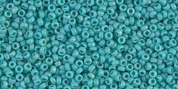 10g Miyuki Rocaille Seed Beads 15RR412FR Matte Opaque Turquoise AB
