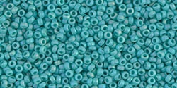 10g Miyuki Rocaille Seed Beads 15RR412FR Matte Opaque Turquoise AB