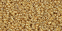 10g Miyuki Rocaille Seed Beads 15RR4202 Duracoat Galvanized Gold
