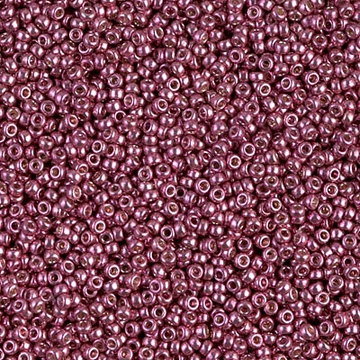 10g Miyuki Rocaille Seed Beads 15RR4219 Duracoat Galvanized  Magenta