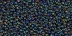10g Miyuki Rocaille Seed Beads 15RR0455 MR Green/Blue/Violet