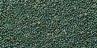 10g Miyuki Rocaille Seed Beads 15RR0465 MR Green/Gold/Violet