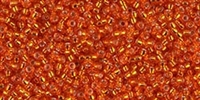 10g Miyuki Rocaille Seed Beads 15RR0009 TSL Bright Orange