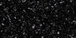 10g Miyuki Rocaille Seed Beads 15RRH0401 Hex OP Black