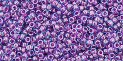 15/0 Toho 15TO252 Round Inside Color Lined Aqua/Purple - 10 Grams