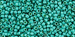 15/0 Toho 15TOPF578F Round PermaFinish - Frosted Galvanized Turquoise - 10 Grams