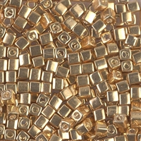 Miyuki Square 3MM Beads 3SB1052 Galvanized Gold - 10 Grams