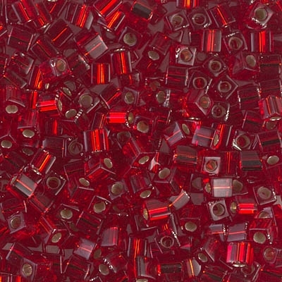 Miyuki Square 3MM Beads 3SB11 TSL Ruby Red