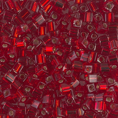 Miyuki Square 3MM Beads 3SB11 TSL Ruby Red