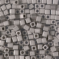 Miyuki Square 3MM Beads 3SB190F Matte Nickel Plated - 5 Grams