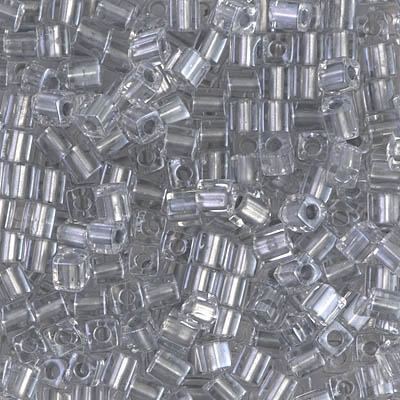 Miyuki Square 3MM Beads 3SB242 ICL Clear/Silver