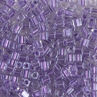 Miyuki Square 3MM Beads 3SB2607 ICL Clear/Purple