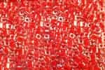 Miyuki Square 4MM Beads 4SB226 ICL Clear/Red