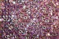 Miyuki Square 4MM Beads 4SB2607 ICL Clear/Purple