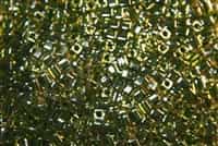 Miyuki Square 4MM Beads 4SB2637 ICL Peridot/Dark Green