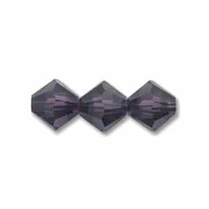 532803PURVEL  - 3mm Swarovski Crystal Purple Velvet Bicone Crystals - 25 count