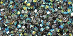 532804 CRYSAAB - 4mm Swarovski Crystal Satin Bicone Crystals 25 count