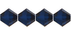 4mm Swarovski Crystal Dark Indigo Bicone Crystals 25 count