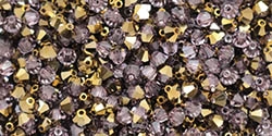 532804LAMYDOR 4mm Swarovski Crystal Light Amethyst Dorado Bicone Crystals 25 count