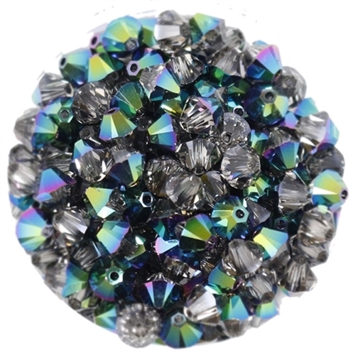 532806CSG - 6mm Swarovski Bicone Crystals - Crystal Scarabaeus Green - 25 count