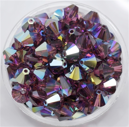 532808AMYAB - 8mm Swarovski Crystal Amethyst AB - 1 count